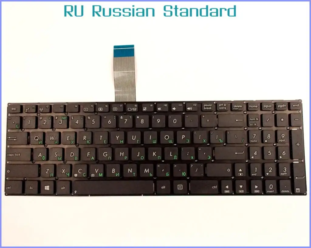 Русская версия клавиатуры для ноутбука ASUS MP-11N63US-5281W 0KNB0-6122UI00 XJ5 AEXJ5R00110 без рамки