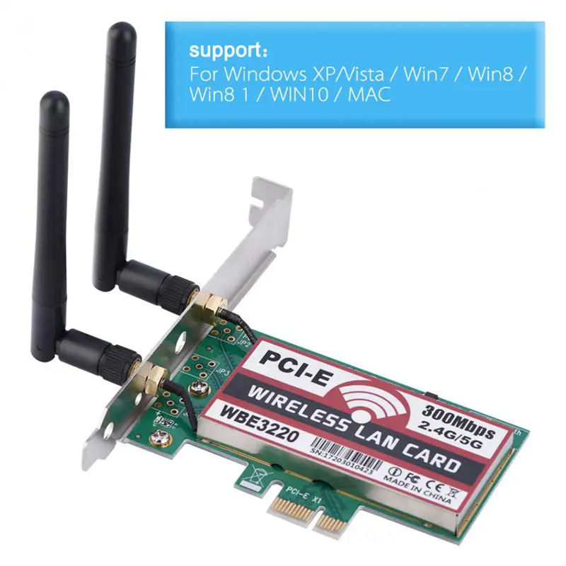 2 4G/5G 300mbps Pci E двухдиапазонный Ap беспроводной Wifi Wlan адаптер Беспроводная точка