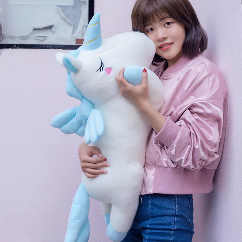 40-110 см Новый большой мягкий мультяшный Единорог животное плюшевая мягкая
