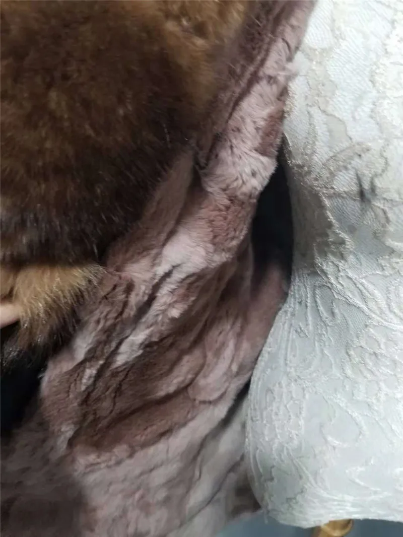 CKMORLS, новинка, женские парки из натурального меха, зимние шерстяные пальто с натуральным лисьим меховым воротником, Длинная черная Меховая куртка, тонкое модное пальто на каждый день