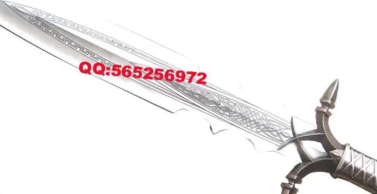S4808 ANATHROS меч земляного воина ALUEN нож с черным кожаным футляром 27 дюймов|black sword|sword