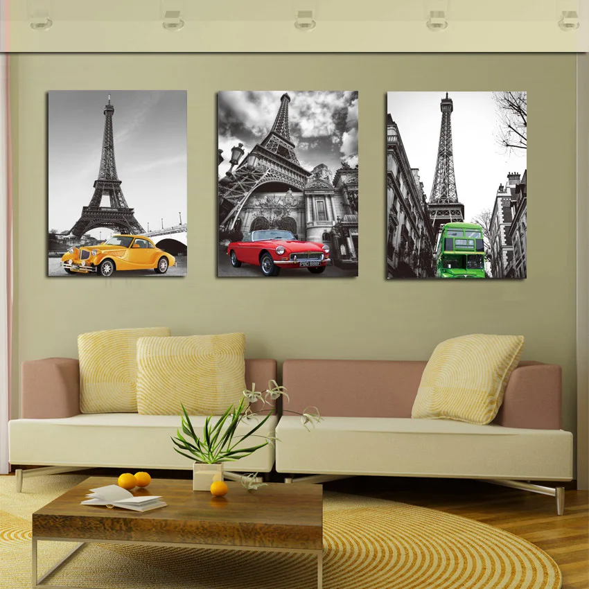 

Unframed 3 Panel Tower Printed Canvas Oil Painting Print Wall Art Picture Home Decor for Living Room