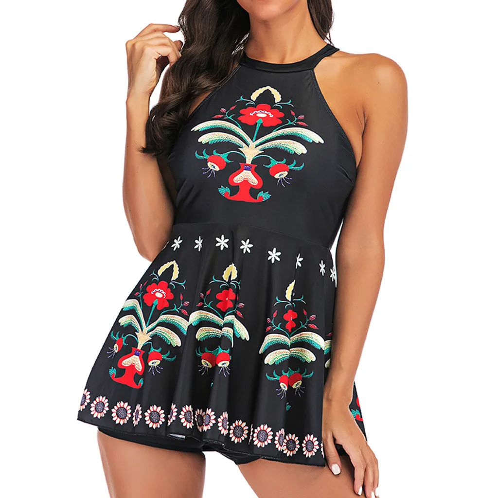 Юбка танкини SAGACE из двух предметов с принтом бикини подкладкой Бразильская