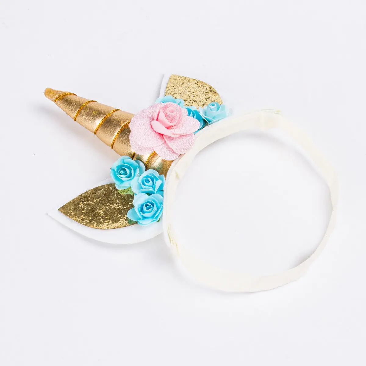Повязка на вечерние с блестками и золотыми цветами 1 шт. головная повязка для
