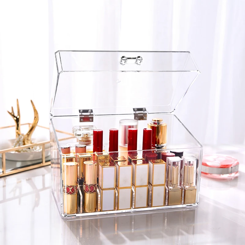 AF 12 Grids Transparent Acrylic Lipstick Holder Lip Gloss Storage Clear Lipgloss Organizer For Box | Дом и сад