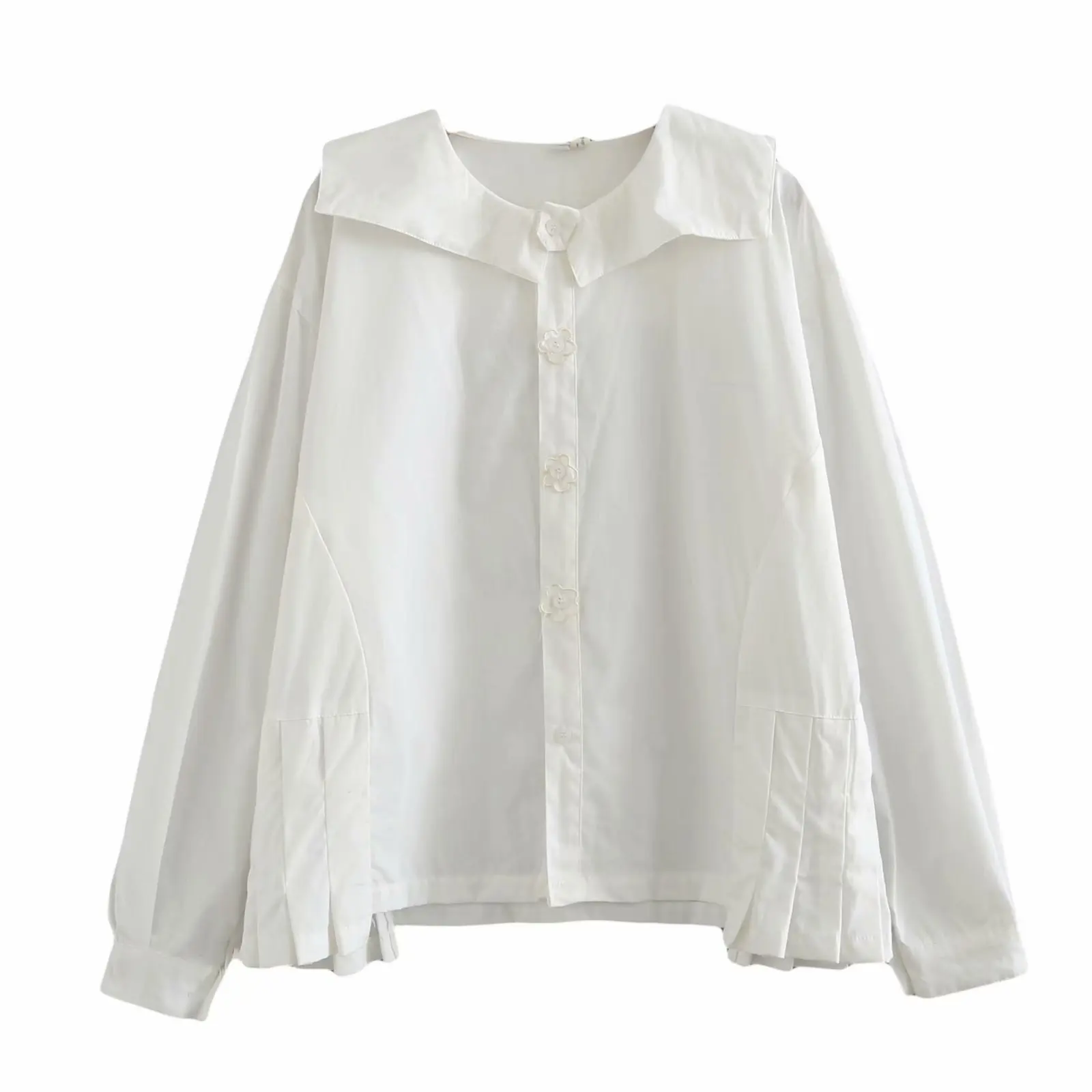 Весенняя Повседневная Оригинальная дизайнерская модная женская белая блузка с