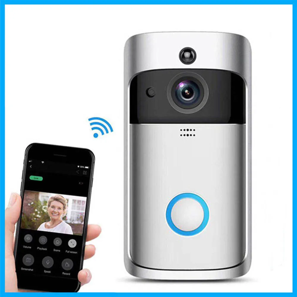 Беспроводная видеокамера дверной звонок с Wi Fi Видеозвонок 720P домашняя камера