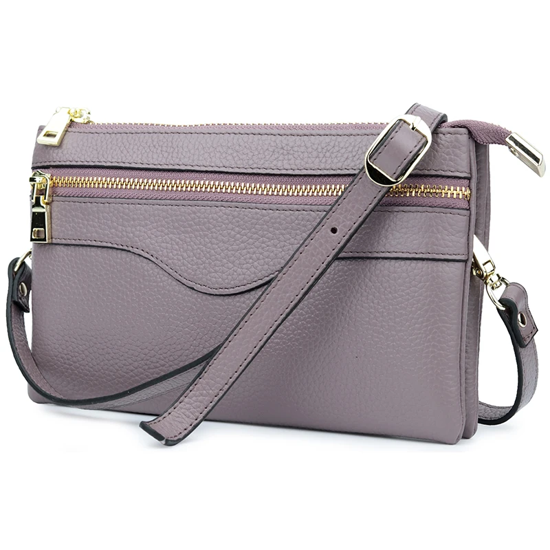 day clutches bags for lady genuine leather casual fashion elegant vintage shoulder woman red solid color messenger | Багаж и сумки
