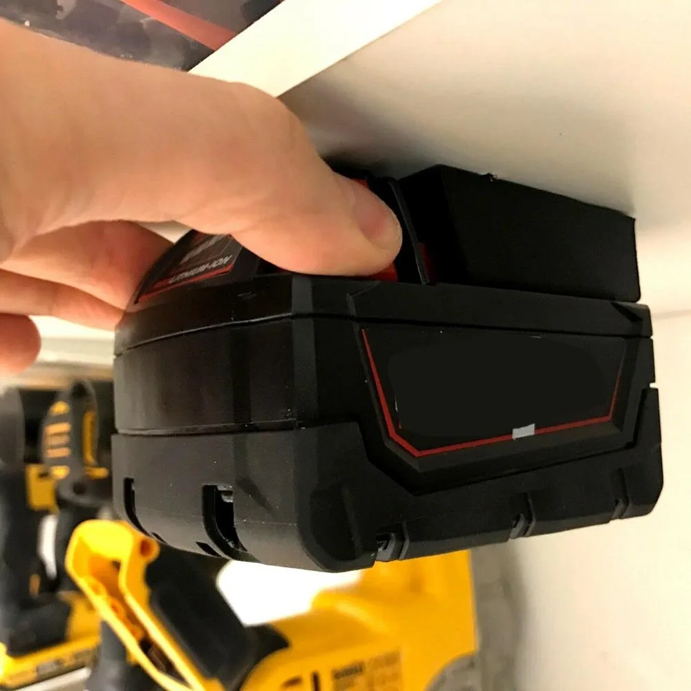 Powstro 5 шт. крепления для аккумуляторов с 3D печатью с ABS для MILWAUKEE M18 18 в стойка-держатель для хранения стойки Слоты батареи Houlder