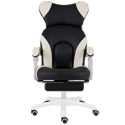 black footrest Офисная Boss игровая для киберспорта Poltrona Silla Геймерское кресло розовый милый массаж Твиттер в живую подножка Эргономика с колесом - Цвет: black footrest