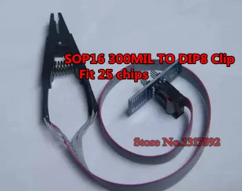 Программатор тестовый зажим SOP16 SOP SOIC 16 SOIC16 контактный IC с кабелем/SOP16 К DIP8 Flash Clip|chip