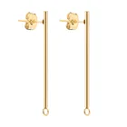 Минималистичные Многослойные ювелирные изделия, длинные тонкие геометрические золотистые серьги-палочки