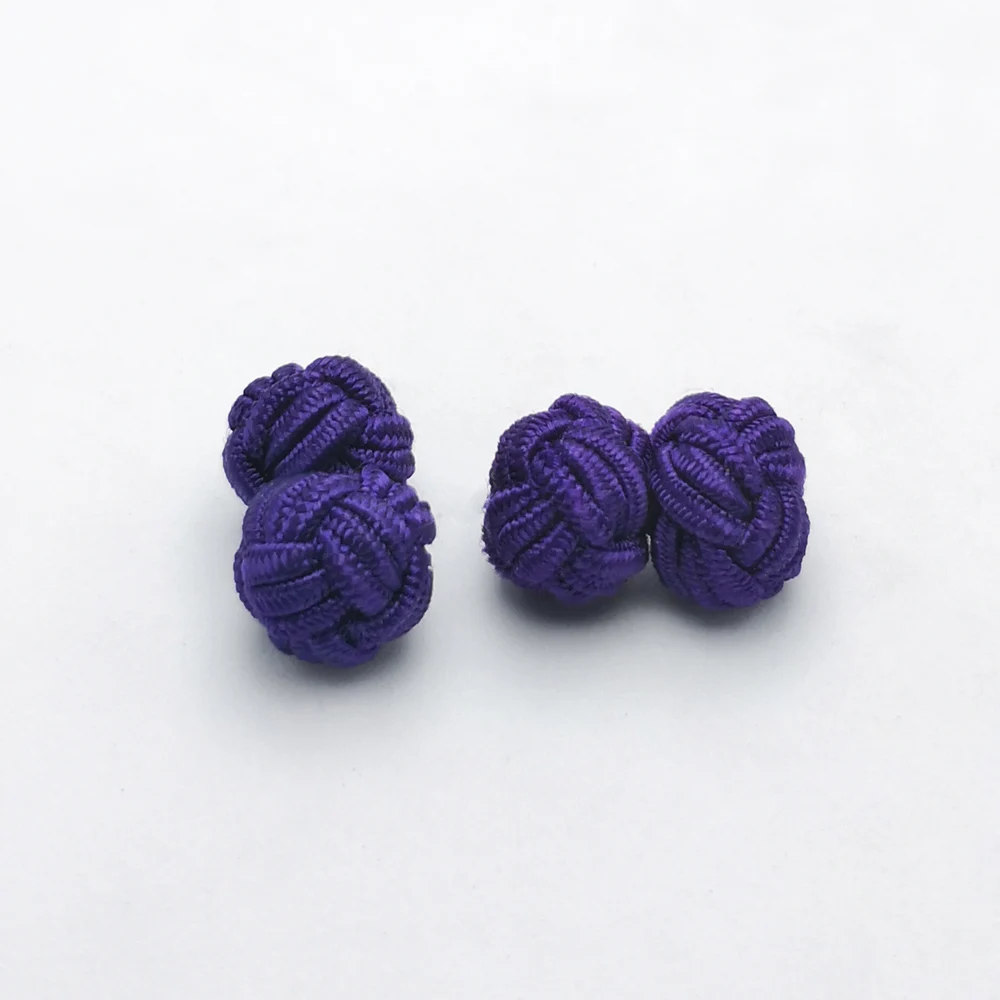 HUISHI Wedding Fashion Rope Ball Knot Red Cufflinks Handsome Brand Jewelry 11 Color Mens Ball Knot Cuff links Hot Selling