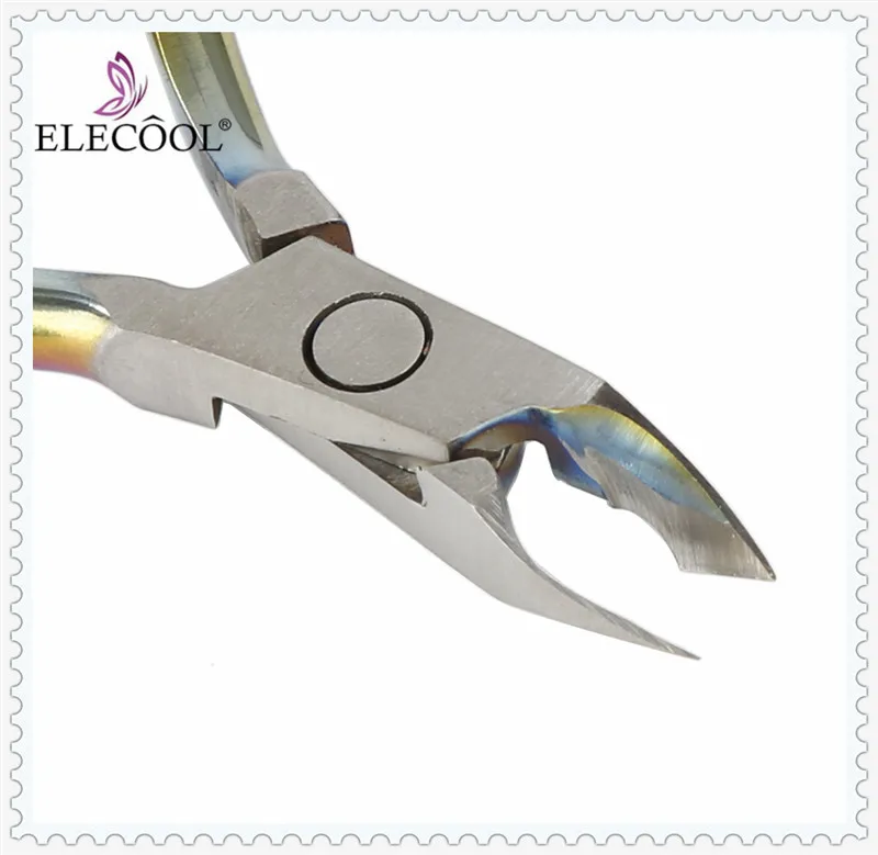 ELECOOL ногтей ножницы для кутикулы Rainbow Нержавеющая сталь клиппер удаляет мертвую