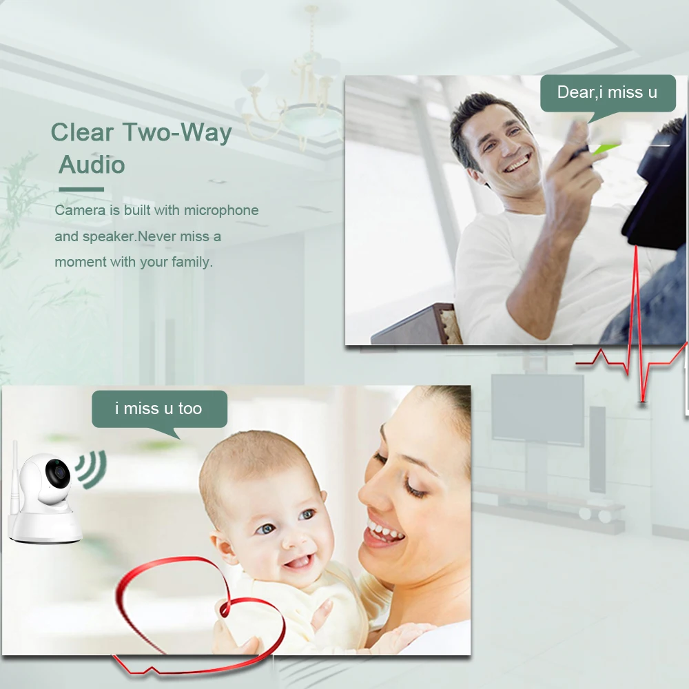 Gsunan Smart Home ip камера видеонаблюдения с поддержкой Wi Камера Fi 1080 P P2P двухстороннее