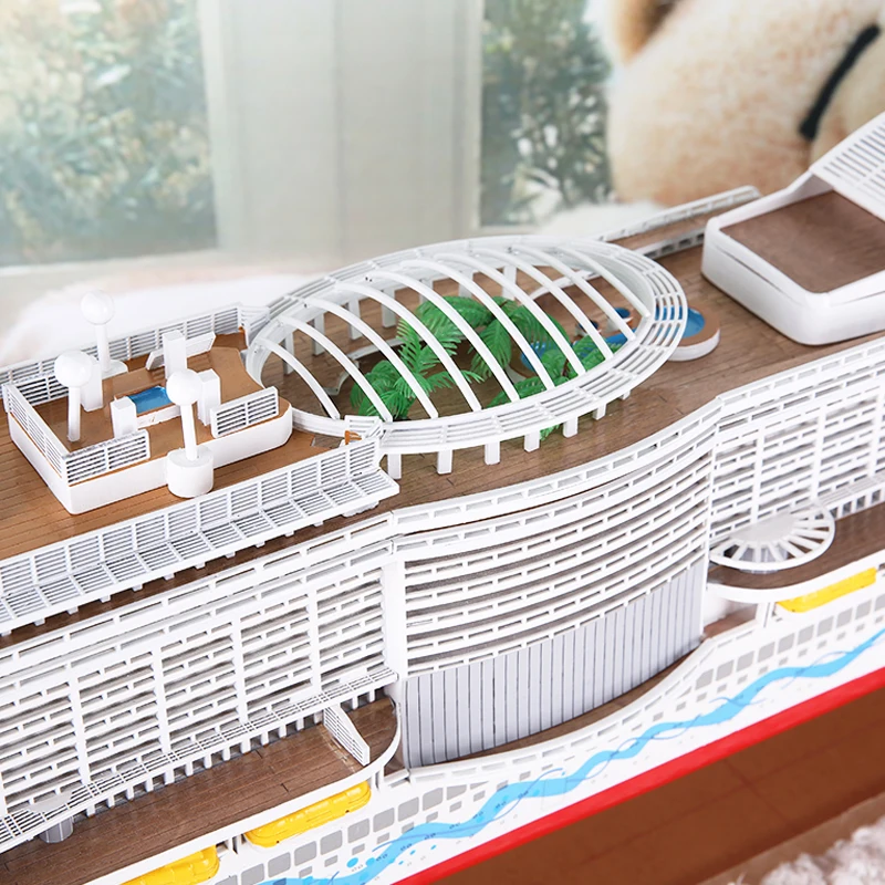 LUCKK 100 см Средиземноморский стиль AIDA деревянная Статуэтка кораблей светодиодный парусник роскошный Круизный дом Морской Декор дерево ремесло
