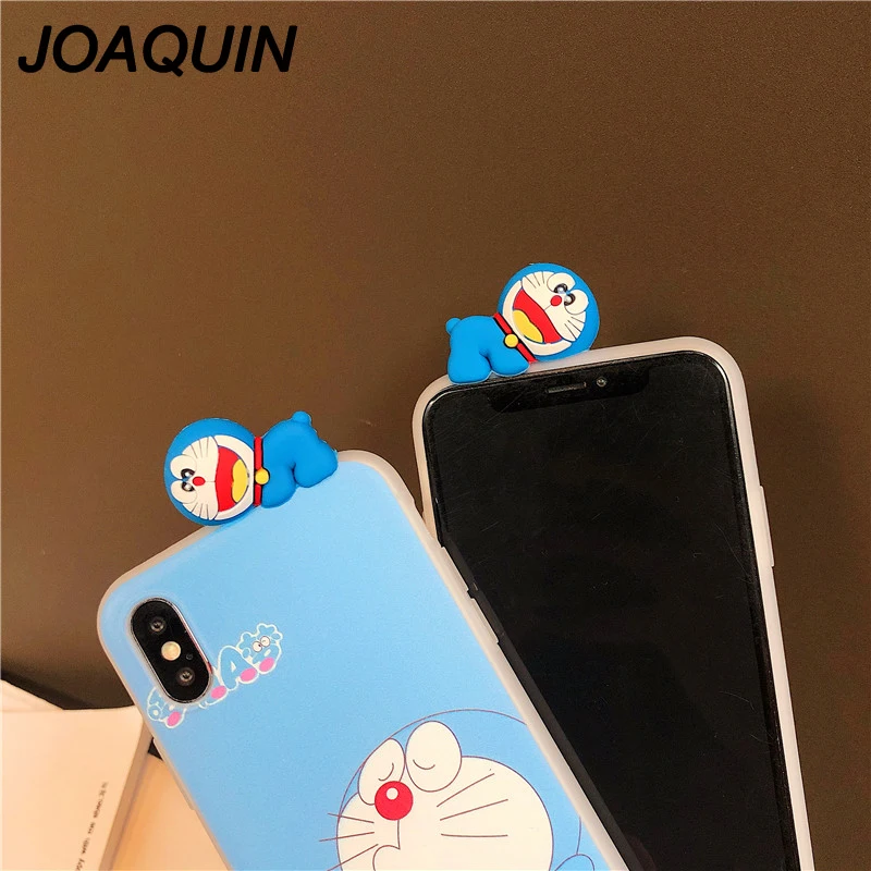 Модный милый 3D Doraemon мягкий TPU кукольный чехол для Apple iPhone X XS XR Max 8 7 6 6S Plus |
