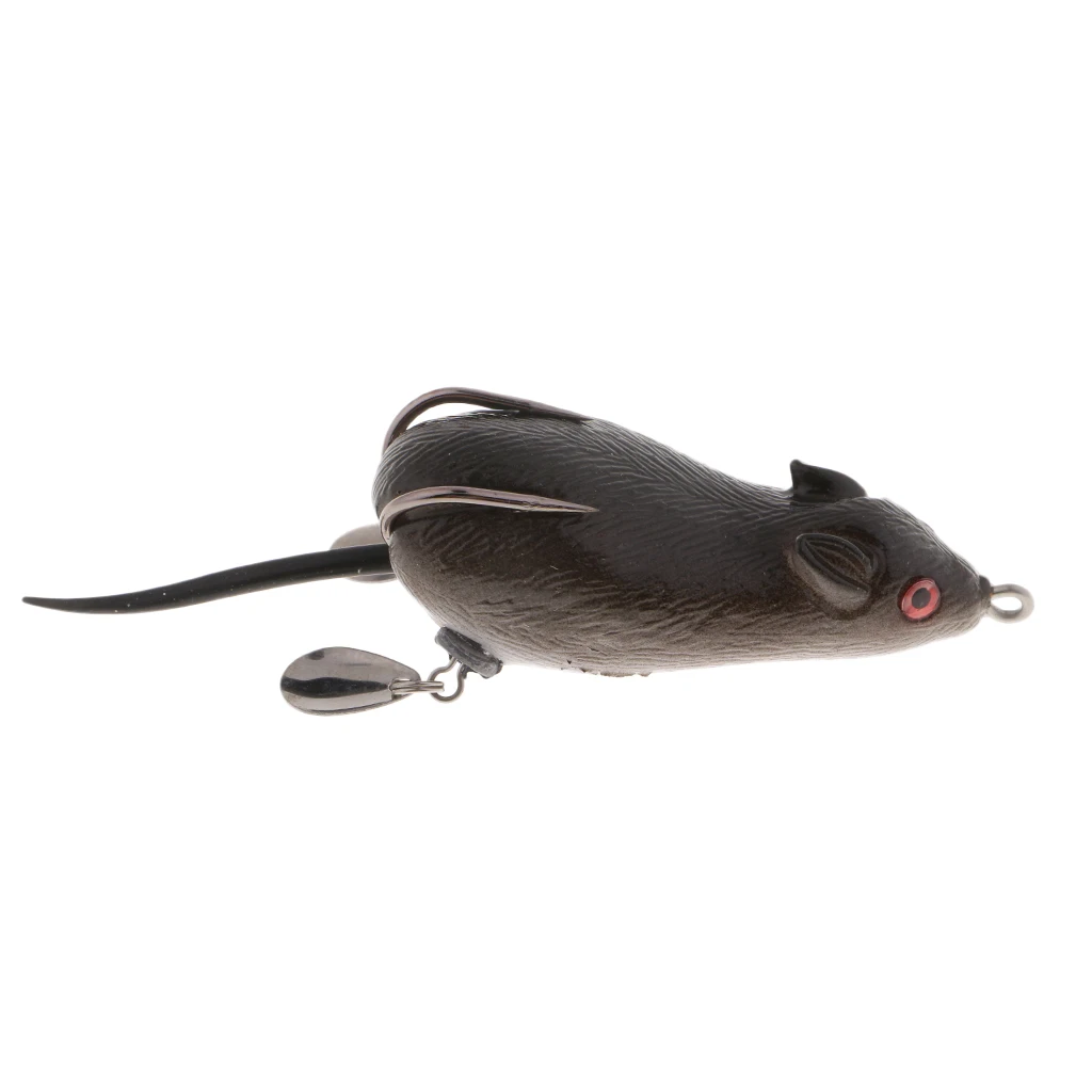 Плавающая мягкая резиновая рыболовная приманка Weedless Topwater Mouse для ловли