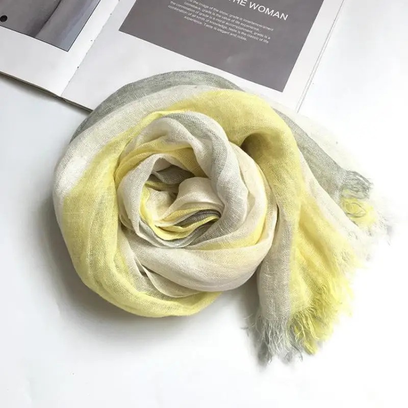 Шарф унисекс сезон весна-лето-осень-зима длинные однотонные женские шарфы из