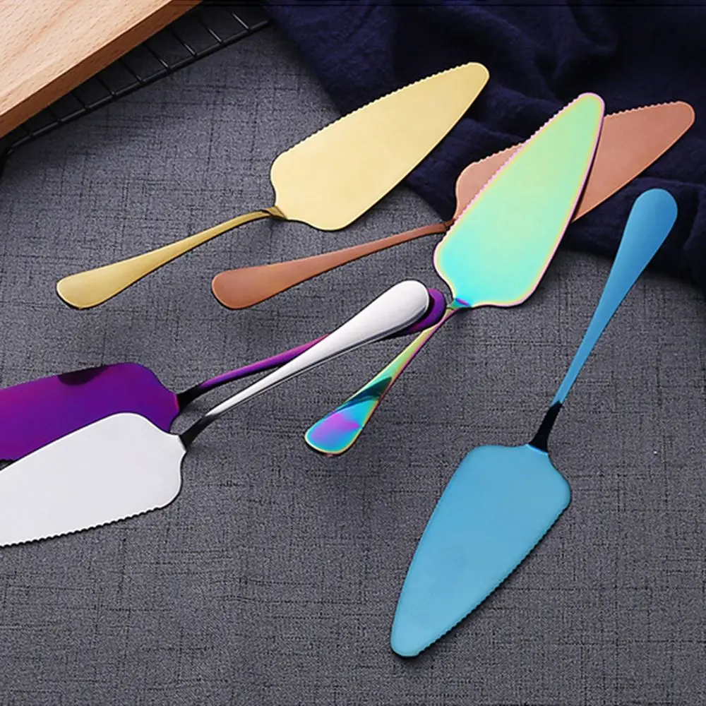 1 шт. лопатка для пиццы из нержавеющей стали 7 цветов лезвие сервировки тортов с