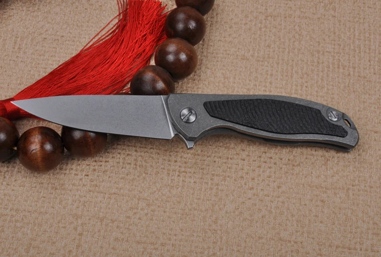 Высокое качество открытый D2 лезвия карманный Кемпинг Охотничьи ножи TC4 Ручка