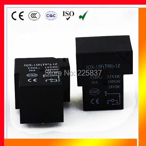 T90 реле питания (10 шт./лот) Высокое качество PWR SPST 30A 24v DC 5pin 1H печатная плата rele PCB