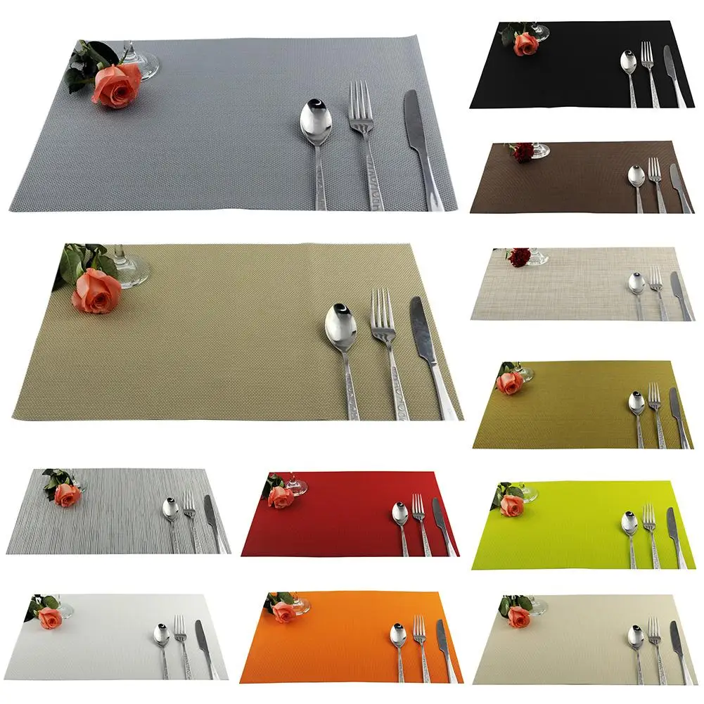 Washable PVC Placemat Insulation Table Mat Protector Non-slip Bowl Pad Coaster Western placemat anti-oil anti-scalding | Дом и сад