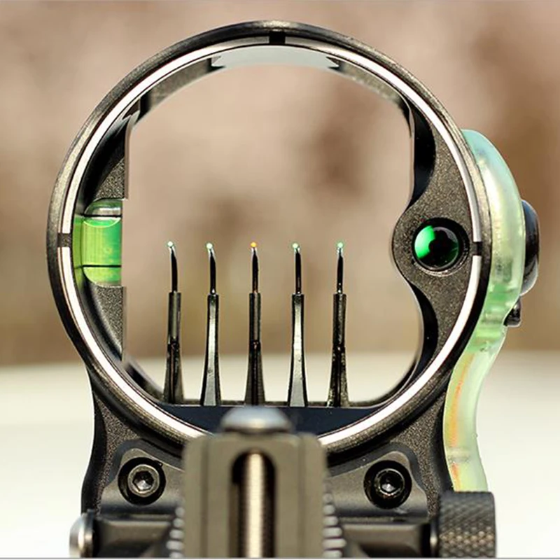 IQ Bowsight 5 контактов микро Регулируемый прицел для стрельбы из лука RH комплексный