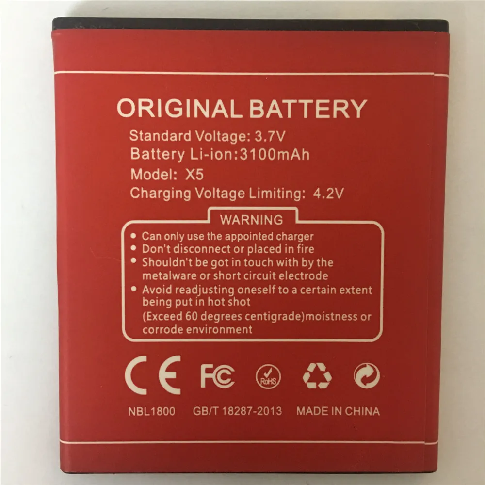 Оригинальный аккумулятор 3100 мАч для аккумулятора Doogee X5 PRO X5S Batterie Bateria | Мобильные