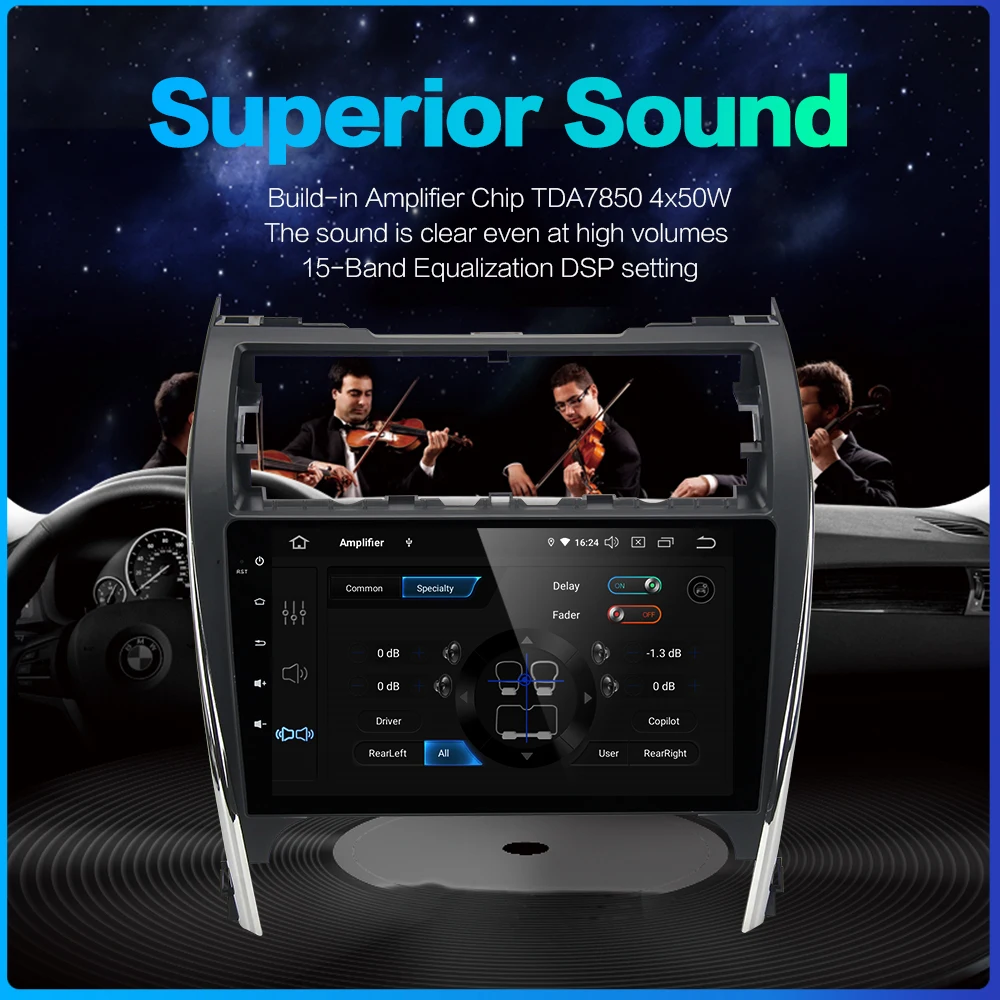 Автомобильный плеер fonnt 10 2 дюйма IPS Android 9 0 1 din для Toyota Camry 2012 2013 2014 США и Ближний