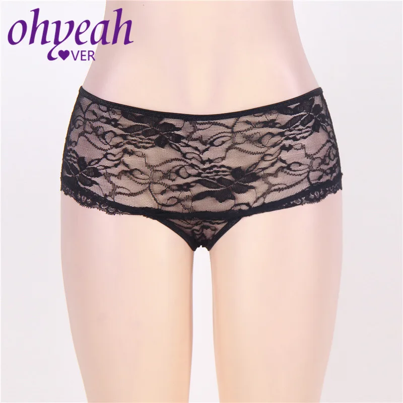 Ohyeahlover Женские Трусы средней талии сексуальные стринги Прозрачные стринги 6XL кружевные трусики трусы женское нижнее белье PM5011