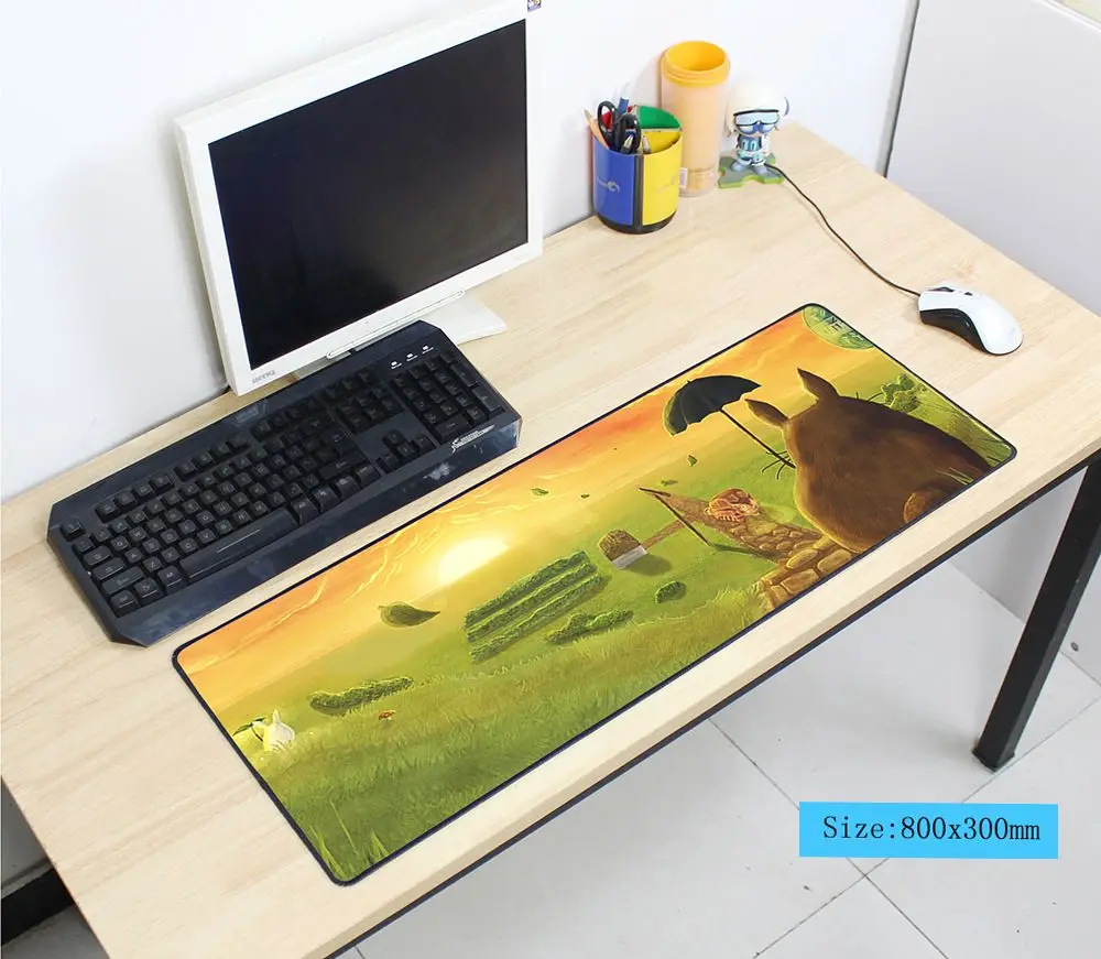 size 800x300x2mm Тоторо коврик для мыши 80x30 см Коврик для мыши notbook компьютерный коврик для мыши подарок на Хэллоуин игровой коврик геймер к клавиатуре коврики для мыши - Цвет: size 800x300x2mm