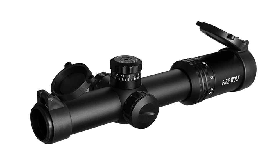 Серебряный 1-4X24 Riflescopes прицел Красная точка Охота ж/крепления для AR15 AK