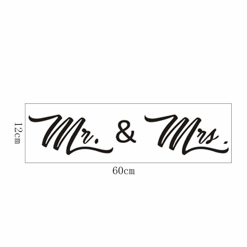 MR & MRS День Святого Валентина английская Наклейка на стену Декор Спальни Съемный