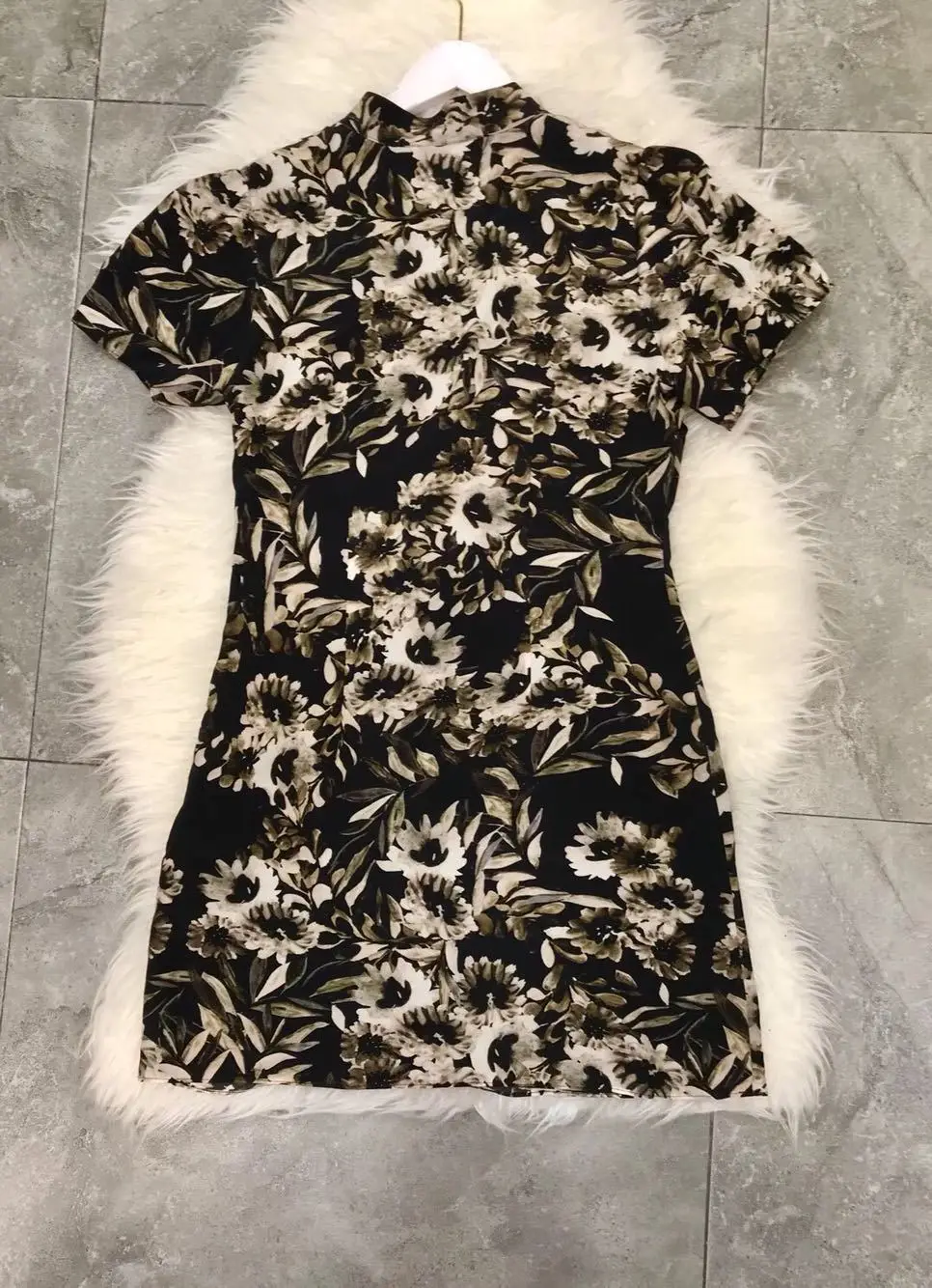 EXCOSMIC Печать Cheongsam сексуальные кружева элегантные офисные Цветочные Вечерние платья с вышивкой Макси женские платья Vestido винтажные