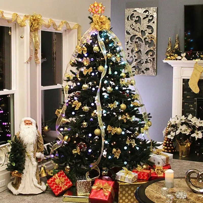 Рождественская елка веревка светодиодный LED экономия энергии покрыта легко