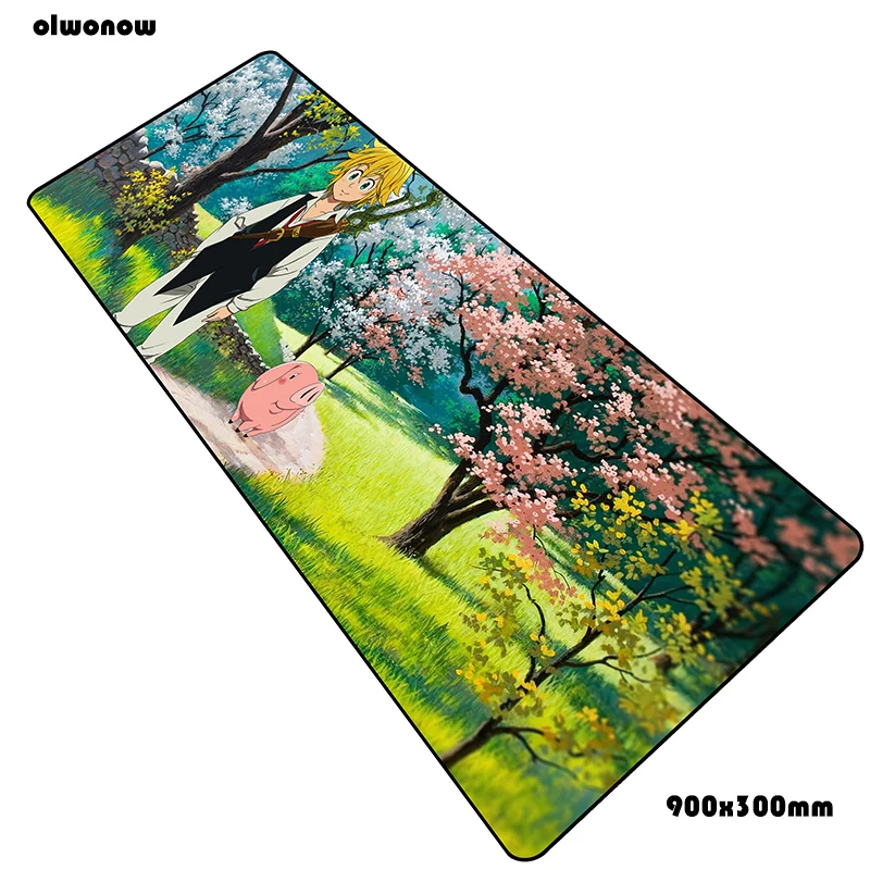 Size 900x300x2mm Nanatsu no taizai коврик для мыши 90x30 см коврики для мыши ноутбук игровой коврик для мыши геймер эргономичный персонализированные коврики для мыши Клавиатура ПК pad - Цвет: Size 900x300x2mm