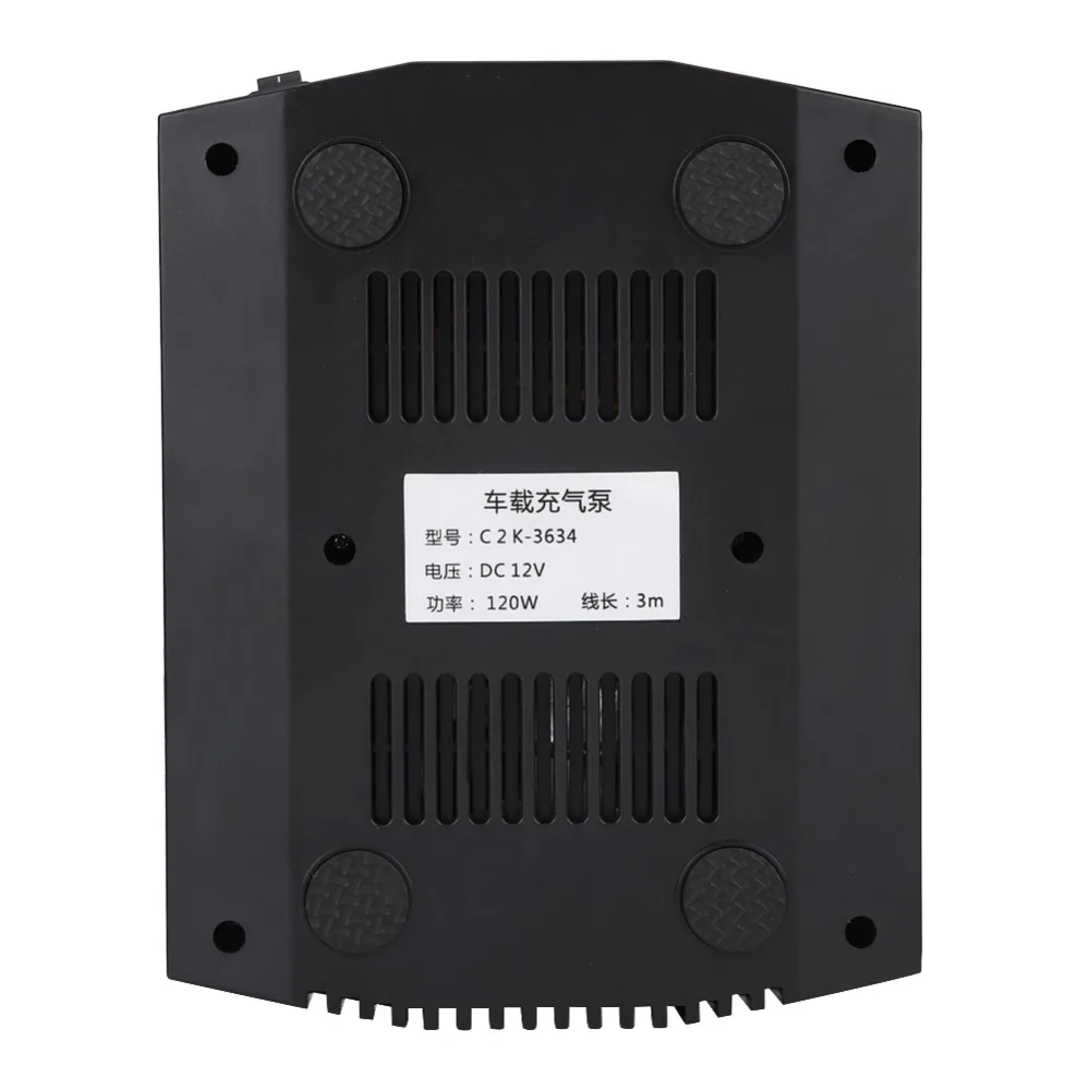 12V 120W Портативный шин цифровой воздушный компрессор насос W/3 насадки для Автомобильная шаровая воздуха Лодка