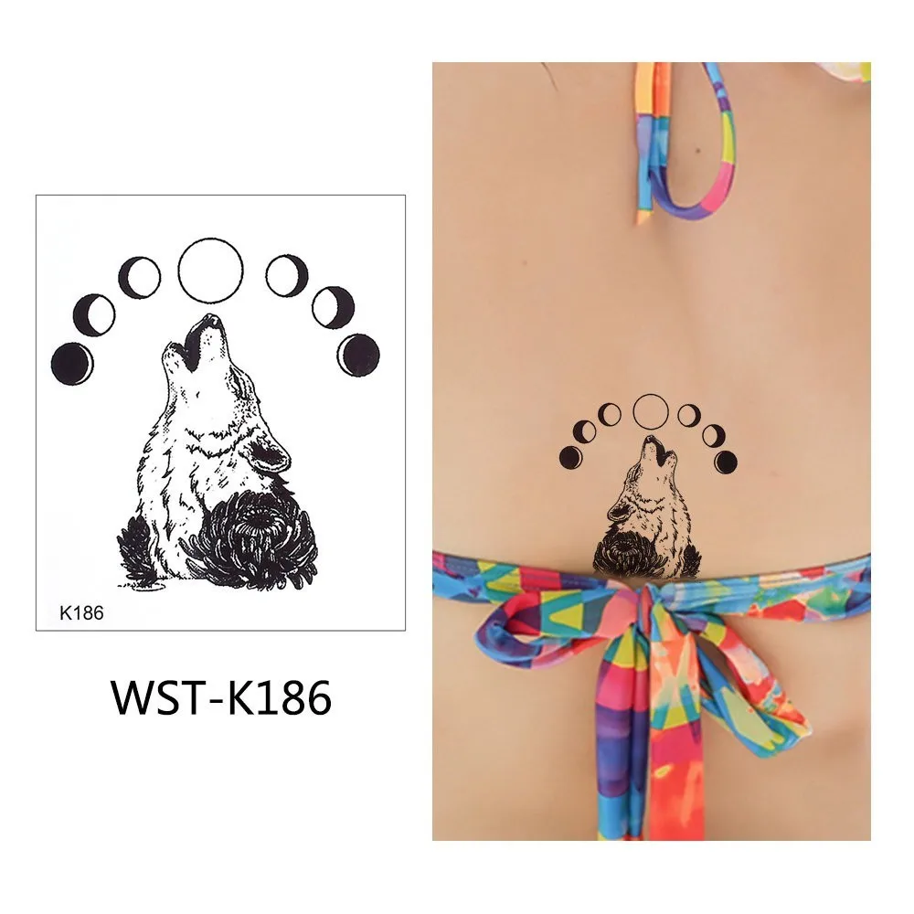 WST-K186 Glaryyears 1 лист временная татуировка наклейка красочные поддельные тату собака флеш-тату водонепроницаемый маленькое боди-арт Мужчины Женщины WST-K - Цвет: WST-K186