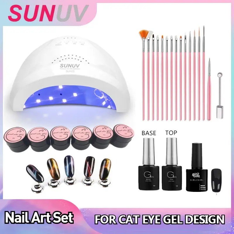 SUNUV SUNONE 48 Вт умный датчик УФ светодиодный светильник Сушилка 5D кошачий глаз гель