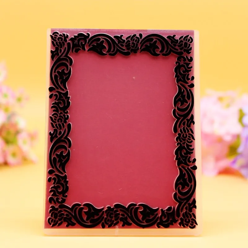 Цветок Стекло Frame Item01 DIY Записки Bump Пластик тиснением папку для альбом карт