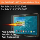 Закаленное стекло для защиты экрана для Samsung Galaxy Tab S 8,4 10,5 дюйма SM-T700 T705C SM-T705 T805, защитная пленка для планшета