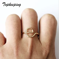 26 letters chic design ring bestie name abbreviation initial letter girlfriends anniversary gifts women fashion jewelry rings