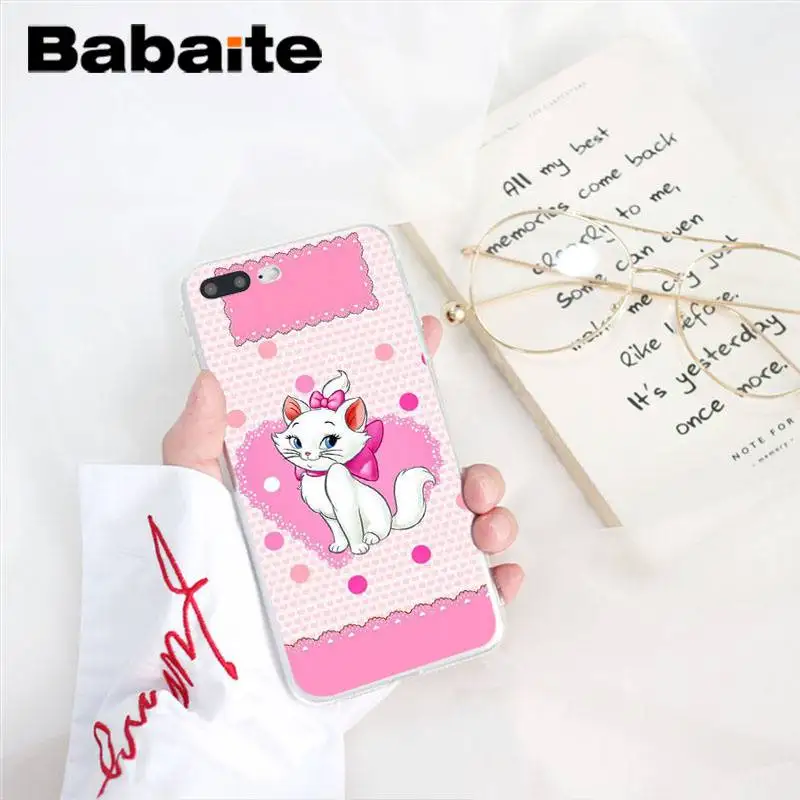 Babaite розовый marie аристократы Кот мультфильм мягкий чехол для телефона из ТПУ для iPhone 8 7 6 6S Plus 5 5S SE XR X XS MAX 10 11 11pro 11promax