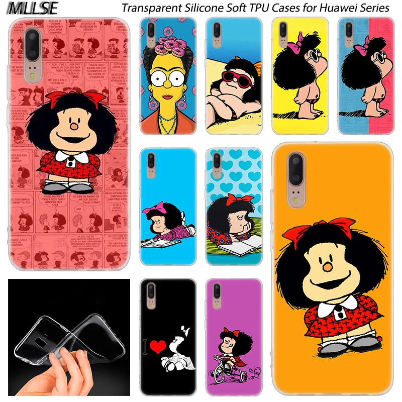 Популярный Мягкий силиконовый чехол Mafalda для Huawei P30 P20 P10 P9 P8 Lite 2017 Pro Mini P Smart 2019 Plus