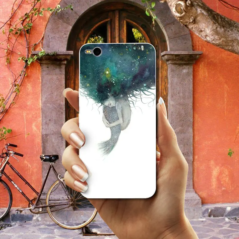 Мягкие чехлы из ТПУ с изображением русалки в стиле ретро для HTC Desire 530 630 626 628 816 820 One
