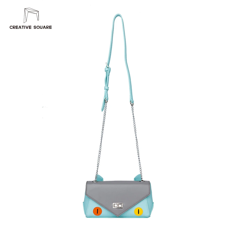 Creative Square luxury brand high quality original design young girl's shoulder bags with chain small cute PU leather handbag | Багаж и