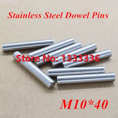 

20pcs/lot M10*40 GB119 Stainless Steel Dowel Pins / Round Cylinder Parallel Pin Dia 8mm