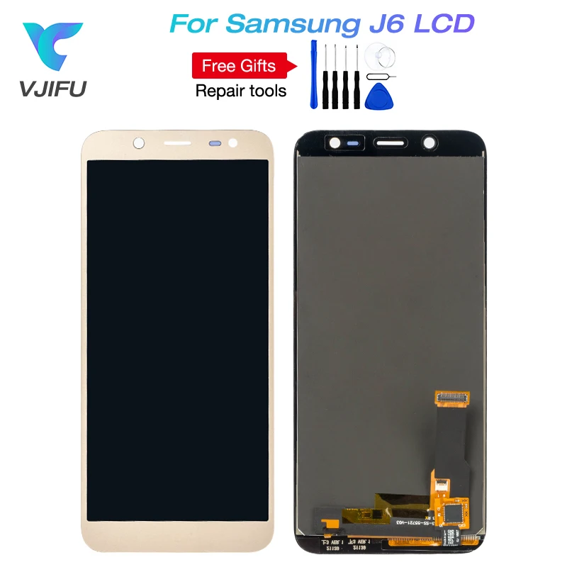 Для Samsung Galaxy J6 2018 J600 экран ЖК дисплей сенсорный регулировка яркости J600F Замена с
