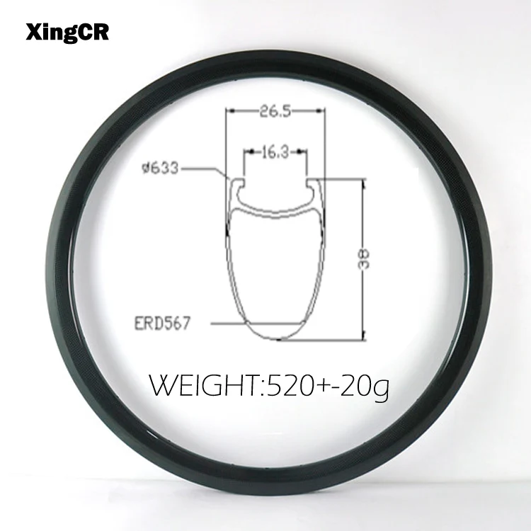 Карбоновые Диски 700c clincher дорожный велосипед карбоновые Ширина 25 мм ширина 38